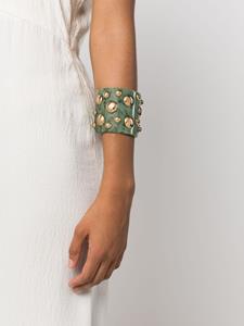La DoubleJ Nefertiti armband met studs - Groen
