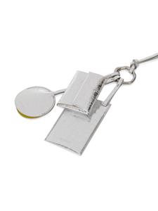 Jil Sander pouch-pendant leather necklace - Grijs