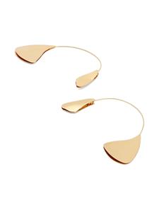 Jil Sander logo-engraved earrings - Goud
