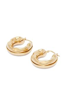 Jil Sander sculpted hoop earrings - Goud