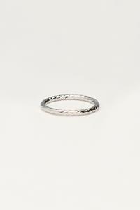 My jewellery Minimalistische ring met structuur