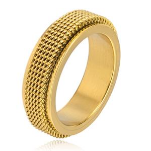 Mendes Jewelry Mesh Ring - Spinner Gold-19mm