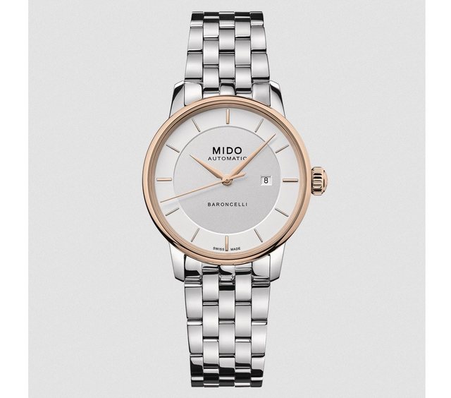 Mido Schweizer Uhr Damenuhr Automatik Baroncelli Signature Lady