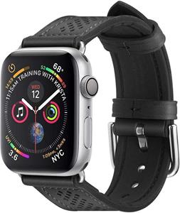 Spigen Apple Watch Retro Fit leren bandje (zwart)