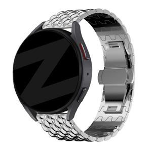 Bandz Withings Steel HR - 40mm stalen band 'Dragon' (zilver)