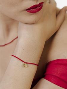 Monica Vinader Armband met logoplakkaat - Rood