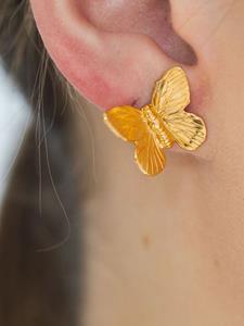 Jennifer Behr Oorbellen met vlinder - Goud