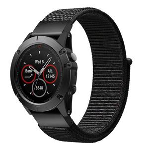 Strap-it Garmin Fenix 5s / 6s nylon band (zwart)