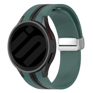 Strap-it Samsung Galaxy Watch 6 Classic 47mm magnetische sport band (groen/zwart)