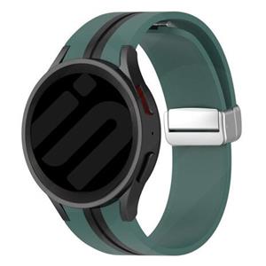 Strap-it Samsung Galaxy Watch 6 Classic 43mm magnetische sport band (groen/zwart)