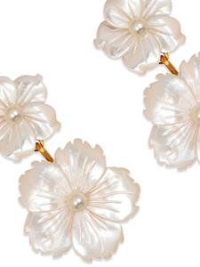 Jennifer Behr Tibby floral drop earrings - Beige