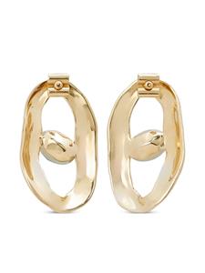 Marni crystal-embellished asymmetric earrings - Goud