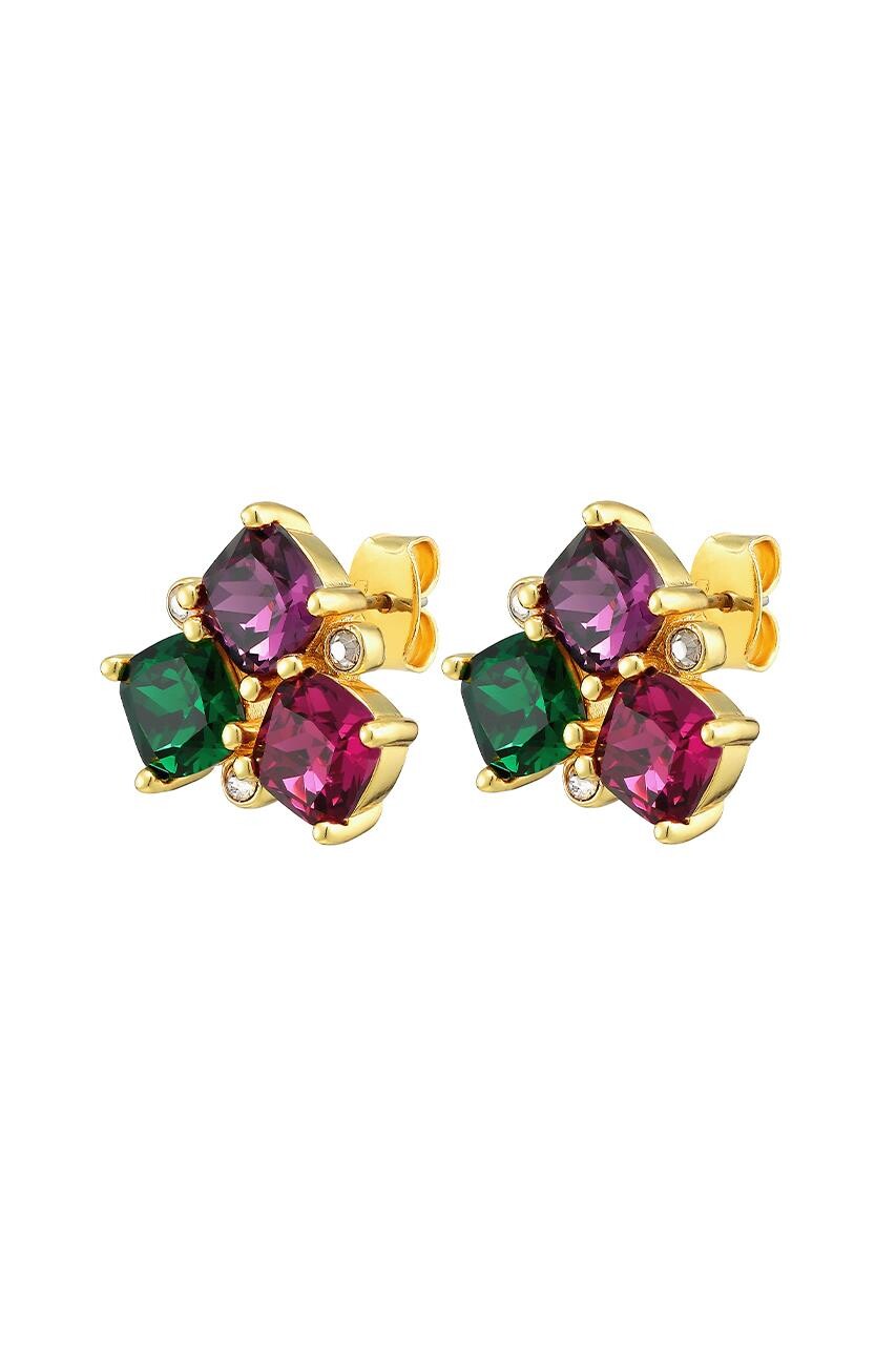 Dyrberg Kern Dyrberg/Kern Viena Earring, Color: Gold/Purple, Onesize, Women