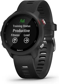 Garmin Forerunner 245 Music zwart met een zwarte siliconen polsband - refurbished