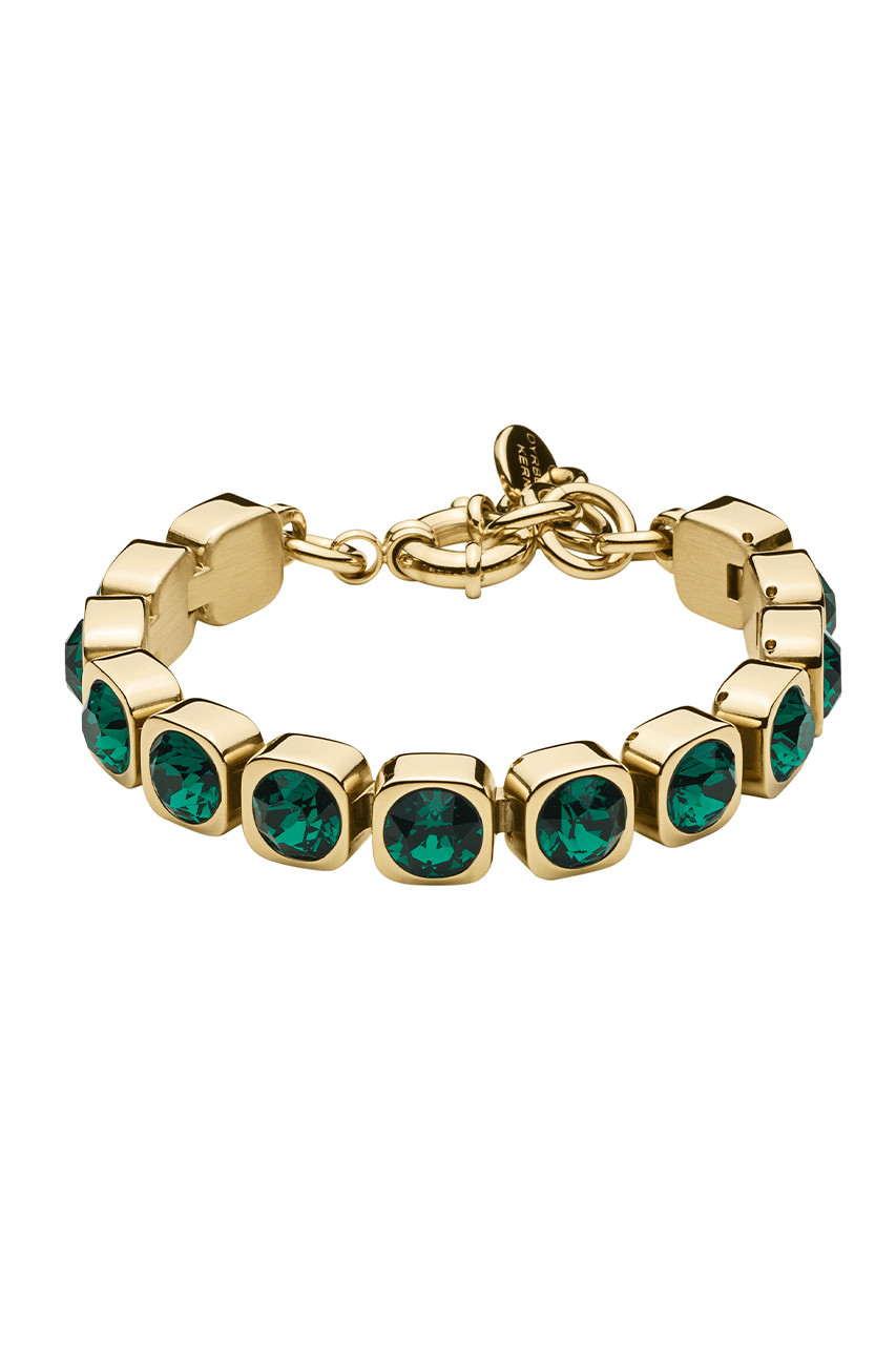Dyrberg Kern Dyrberg/Kern Conian Bracelet, Color: Gold/Green, Onesize, Women