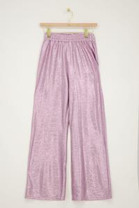 My jewellery Roze metallic broek wide leg