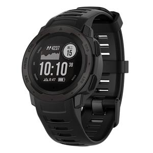 Strap-it Garmin Instinct 1 / 2 siliconen bandje (zwart)