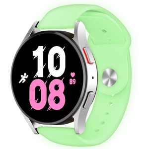 Strap-it Samsung Galaxy Watch 5 44mm lichtgevend siliconen bandje (lime)