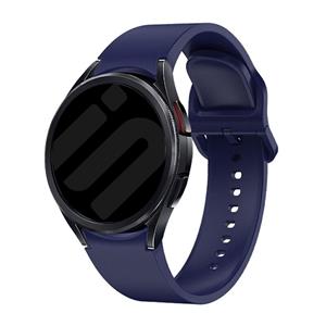 Strap-it Samsung Galaxy Watch 6 Classic 47mm 'One push' siliconen band (donkerblauw)