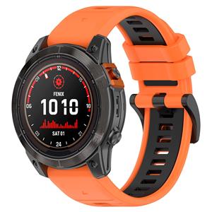 Strap-it Garmin Epix Pro (Gen 2) 47mm sport gesp band (oranje/zwart)