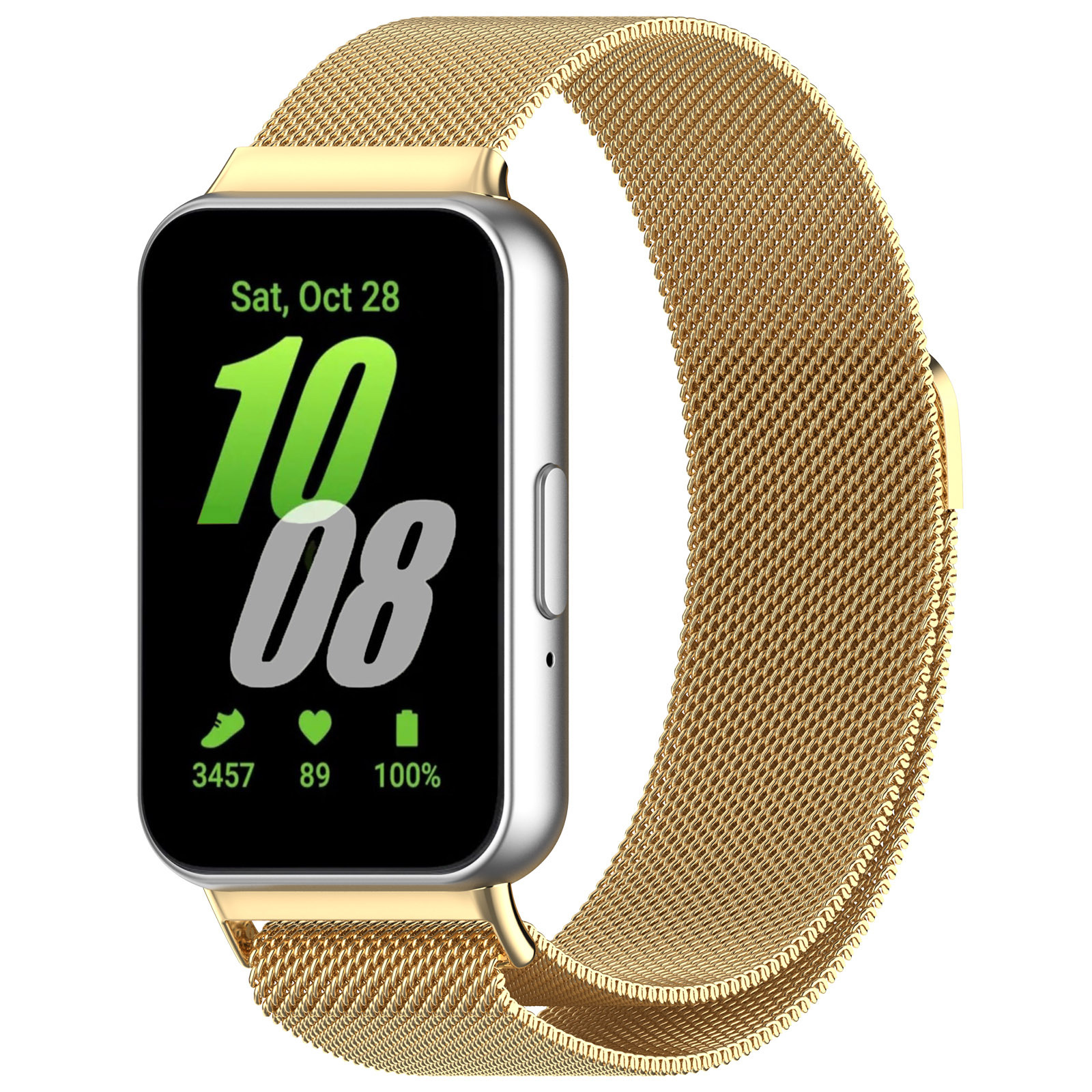 Strap-it Samsung Galaxy Fit 3 Milanese band (goud)