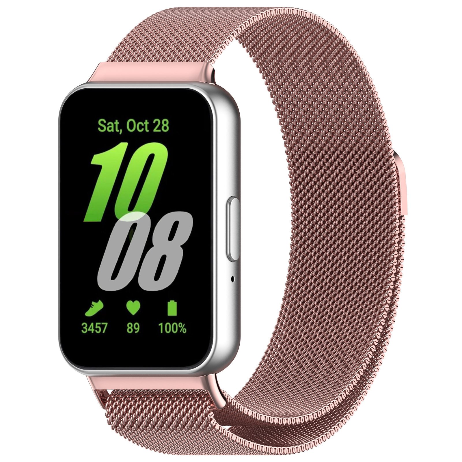 Strap-it Samsung Galaxy Fit 3 Milanese band (roze)