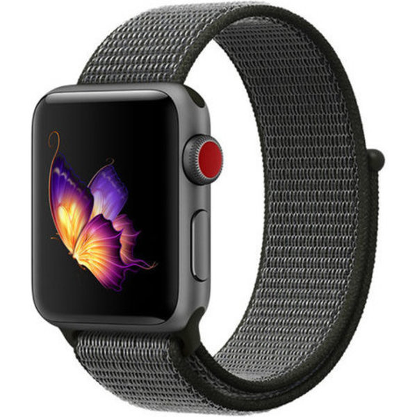 Strap-it Apple Watch 8 nylon bandje (groen)