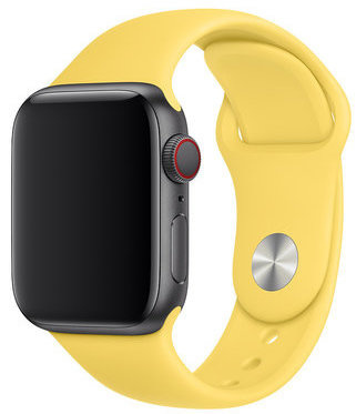 Strap-it Apple Watch SE silicone band (geel)
