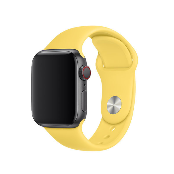 Strap-it Apple Watch silicone band (geel)