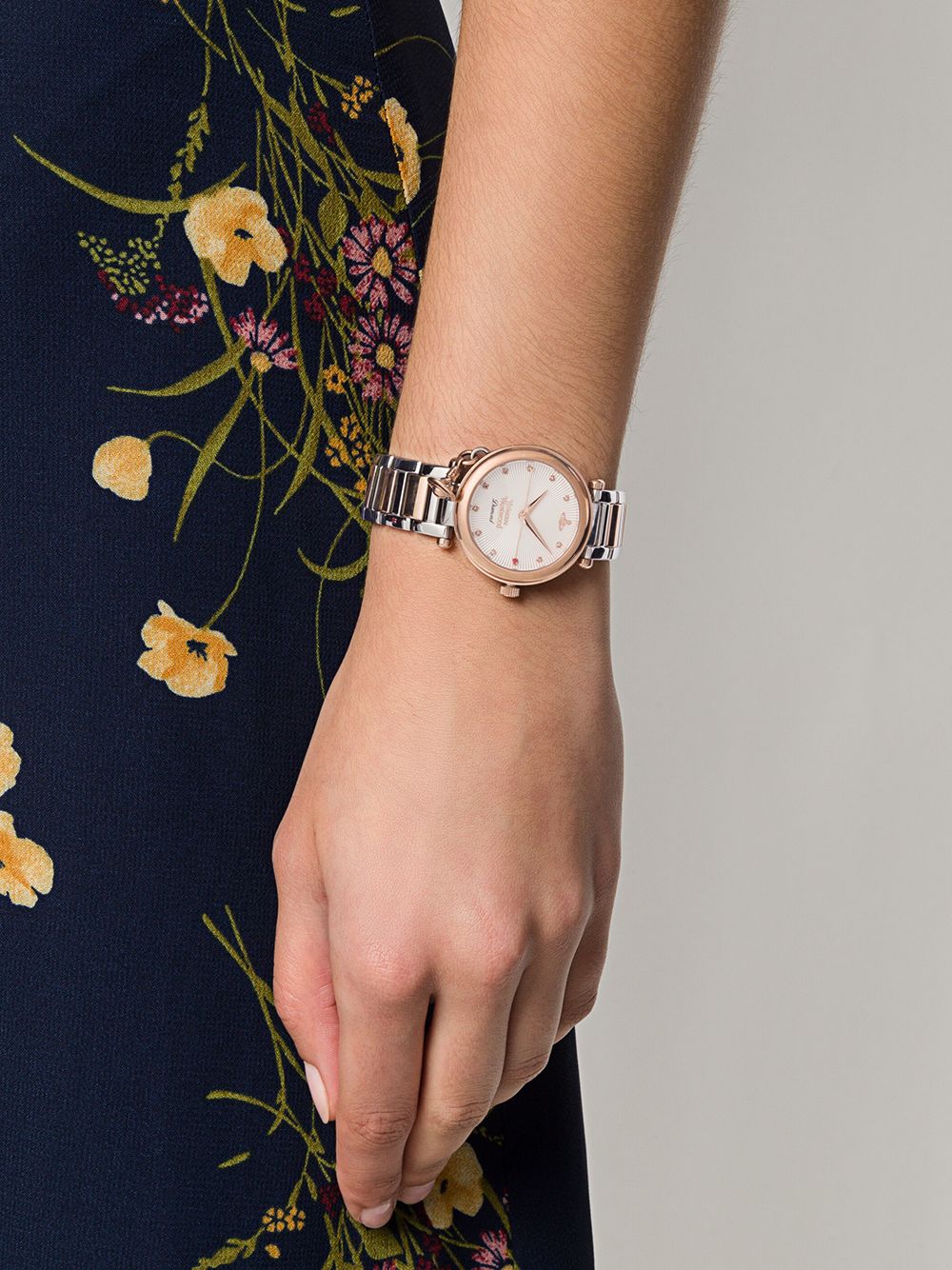Vivienne Westwood Orb Diamond tweekleurig horloge - Zilver
