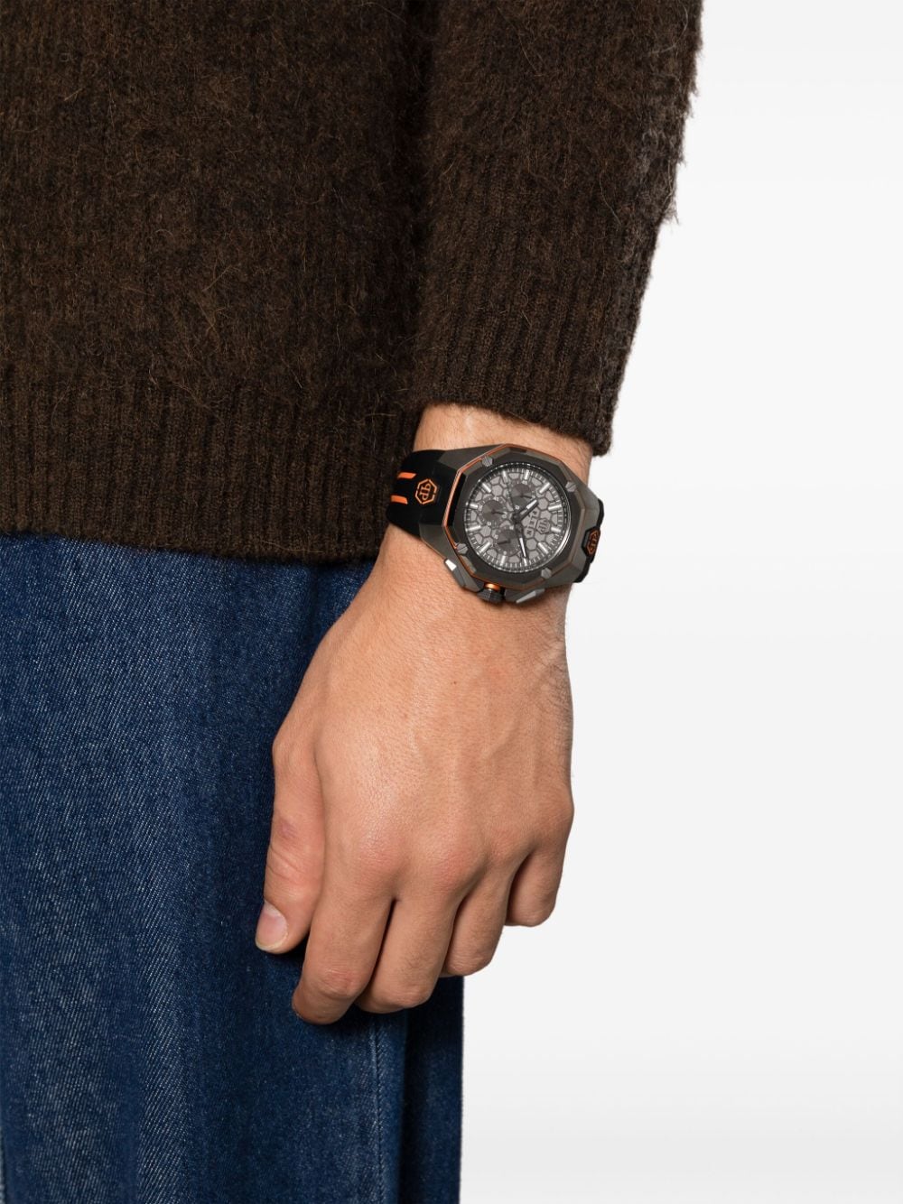 Philipp Plein Octagon horloge - Zwart