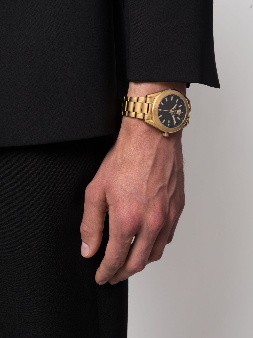 Versace V-Code horloge - Zwart