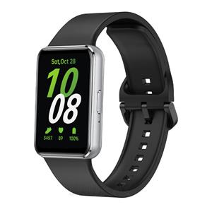 Strap-it Samsung Galaxy Fit 3 siliconen bandje (zwart)