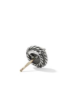 David Yurman Petite Chatelaine orbellen met amethist en diamant - Zilver