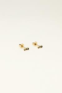 My jewellery Universe studs met zwarte rondjes