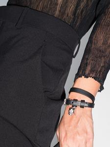 Alexander McQueen Leren armband - Zwart