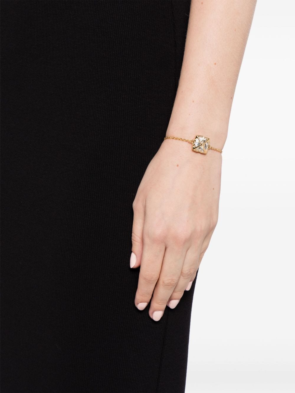 Off-White Arrow crystal-embellished chain bracelet - Goud