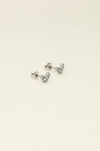 My jewellery Mystic studs hartje met steentjes