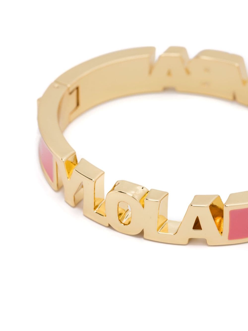 Bimba y Lola Tweekleurige armband met logo - Roze