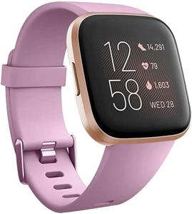 Strap-it Fitbit Versa silicone band (oud-roze)