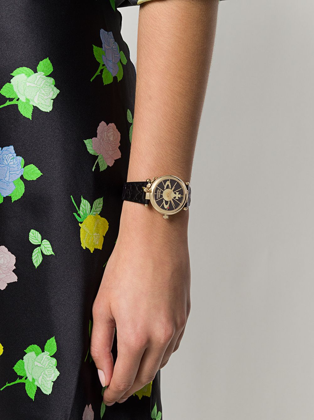 Vivienne Westwood Orb horloge met logo - Zwart