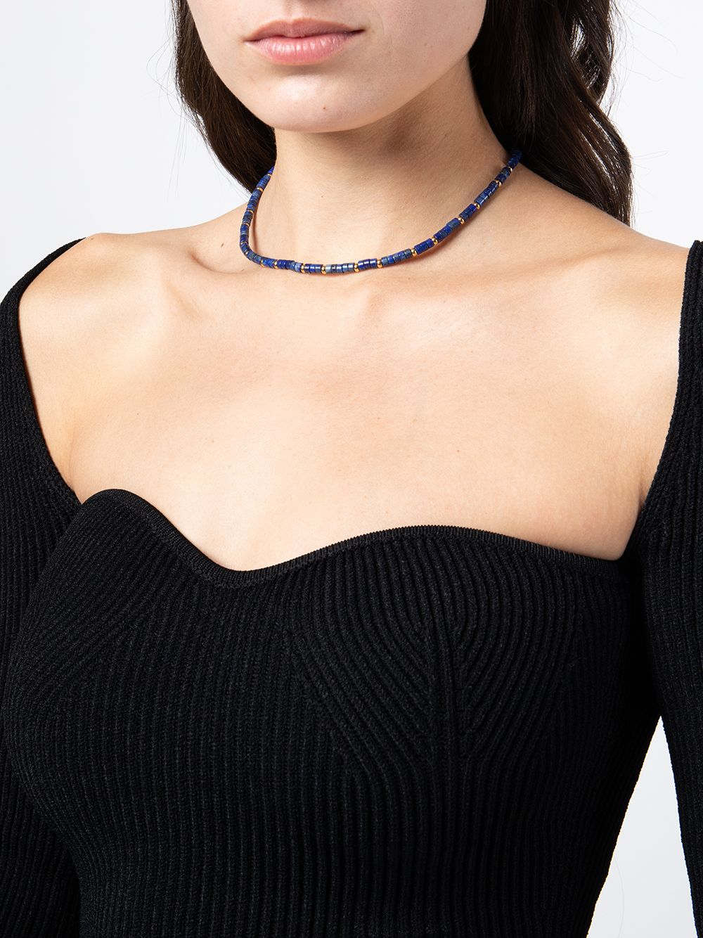 Nialaya Jewelry Halsketting met kralen - Blauw