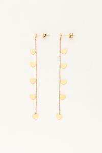 My jewellery Lange oorhangers met hartjes