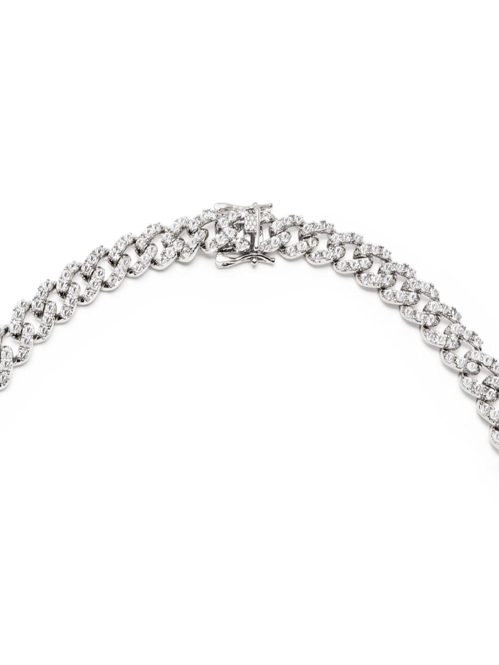 Nialaya Jewelry crystal-embellished choker-chain necklace - Zilver