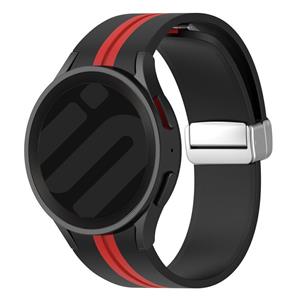 Strap-it Samsung Galaxy Watch 6 Classic 47mm magnetische sport band (zwart/rood)