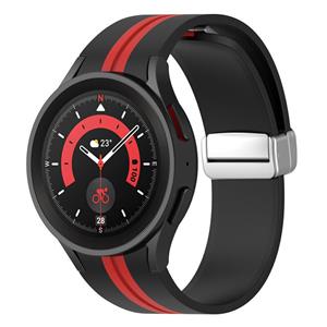 Strap-it Samsung Galaxy Watch 5 Pro magnetische sport band (zwart/rood)