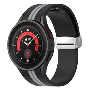 Strap-it Samsung Galaxy Watch 5 Pro magnetische sport band (zwart/grijs)