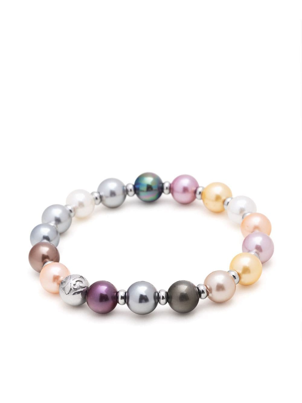 Nialaya Jewelry beaded pearl bracelet - Zilver