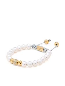 Nialaya Jewelry beaded pearl bracelet - Wit