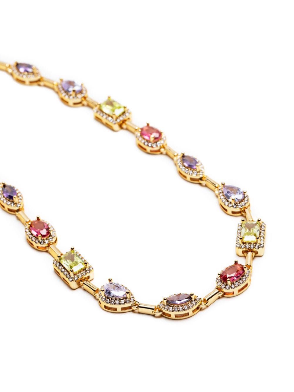 Nialaya Jewelry Kaleidoscope crystal pendant necklace - Goud